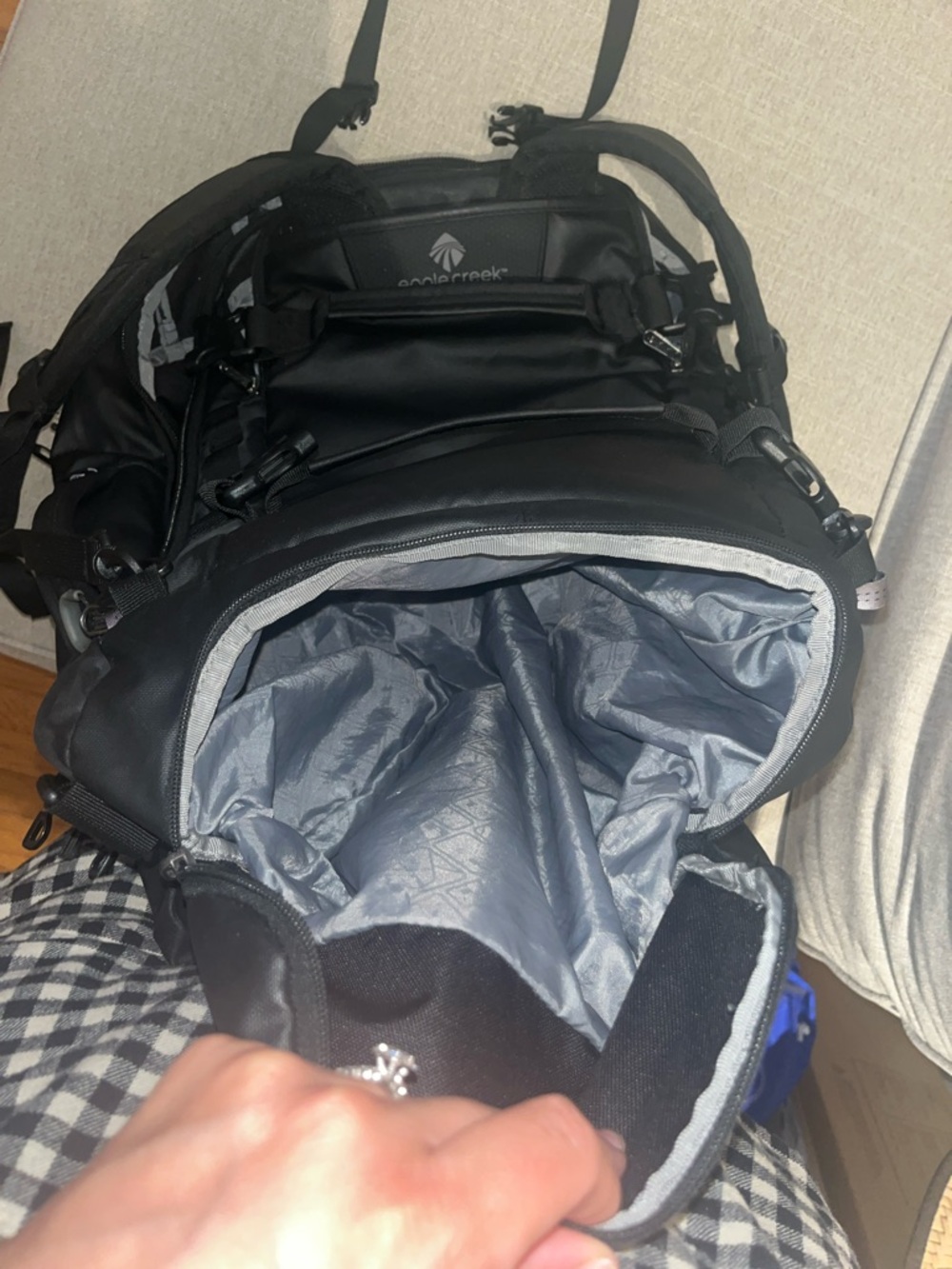 Travel Black Water-Resistant Backpack - Sleek Everyday Carry - Picture 5 of 5